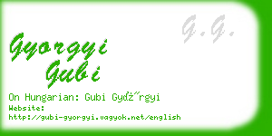 gyorgyi gubi business card